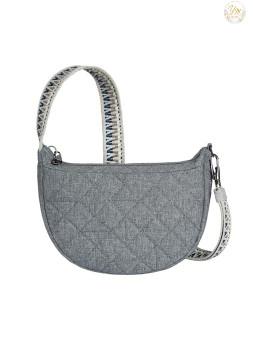Anti-Theft Crescent Crossbody Bag with RFID Blocking and Slash-Resistant Straps